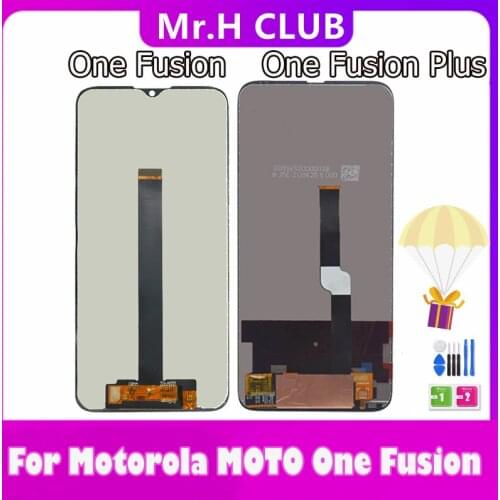 Original 6.5" For Motorola Moto One Fusion Plus LCD Display Touch Screen Digitizer Assembly For Moto One Fusion Display + Tool