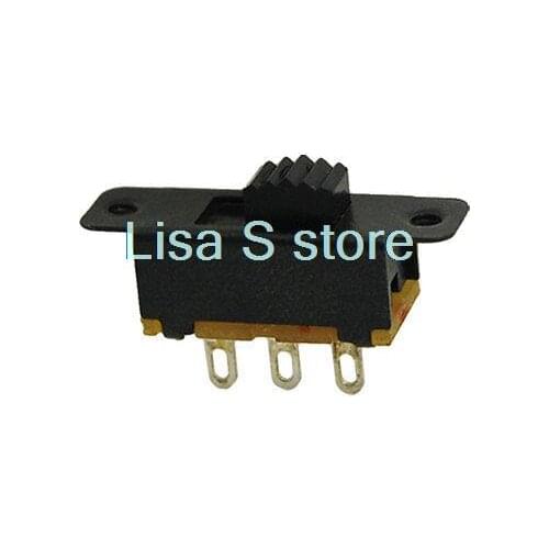 10 Pcs 3mm Height Knob 3 Pin 2 Position 1P2T SPDT Panel Slide Switch 0.5A 50V DC
