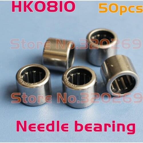 50x Open End Drawn Cup 57941/8 Needle Bearing 8x12x10mm Shaft Tasse Nadellager Roller HK0810 TLA810 Z Shell Type