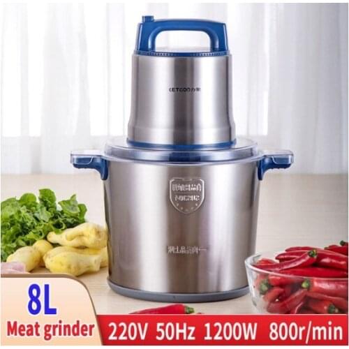 8L electric meat grinder Commercial household electric stainless steel meat grinder Kitchen broken meat processing machine