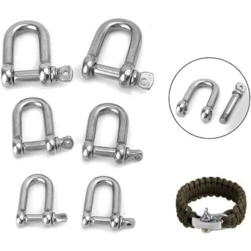 Buckle accessory PARACHUTE CORD 550 D bow O U PARACORD SHACKLE kit BRACELET LANYARD SURVIVE Adjuster outdoor Anchor camp