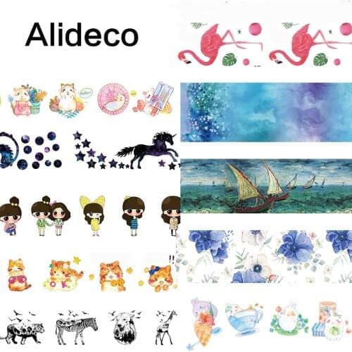 Alideco 1 pcs Washi Masking Tapes Retro Malong Aniamls Decorative Adhesive Scrapbooking DIY Paper Japanese Stickers 10m