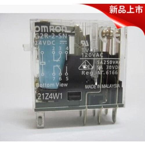 Free shipping 1PCS relay G2R-2-SN-24VDC G2R-2-SN(S)-24VDC DC24V 24V 8pin 5A power relay