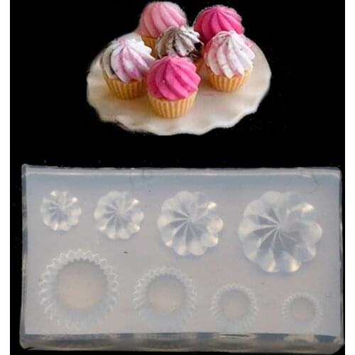 DIY 3D Glass Bottle Resin Mold Goblet Cup Simulated Food Mini Cake Silicone Mold B36D