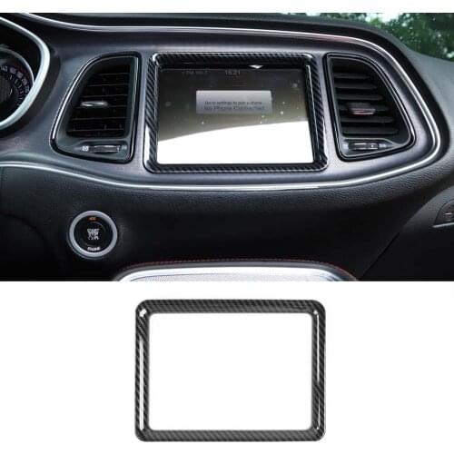 For Dodge Challenger Charger 2015 Up Car GPS Navigation Screen Frame Trim Styling ABS Interior Car Accessories 4 Colors