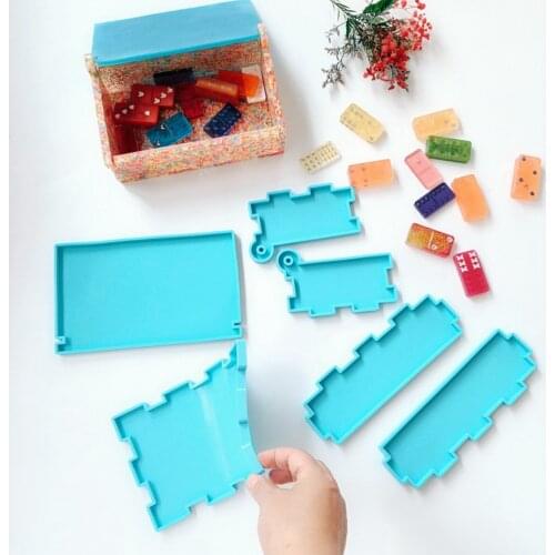 Domino Mold for Resin Candy Molds Clay Mold Dominoes Chocolate Mold for Pendant Epoxy Molds Cake Jewelry Soap DIY Making Tools