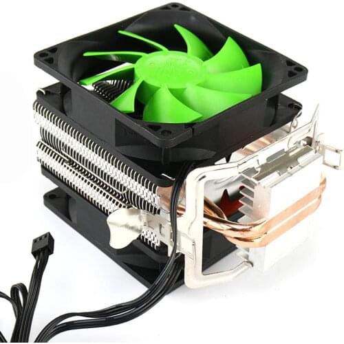 Dual Copper Pipes Dual Fans Hydraulic CPU Cooler Heatpipe Fans Heatsink for For intel Socket LGA2011 LGA1366 AMD AM3