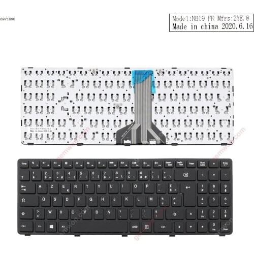 FR French AZERTY New Replacement Keyboard for Lenovo Ideapad 100-15IBD B50-50 Laptop Black with Frame