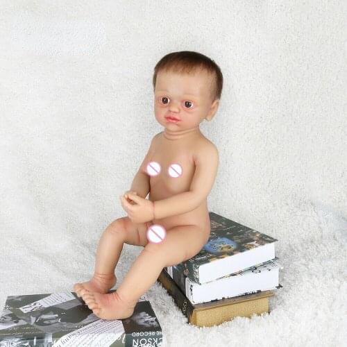 Toy Gift Newborn Doll 5000g Lifelik Silicone Rebirth Hair and Skeleton Doll 22" Reborn Baby Doll