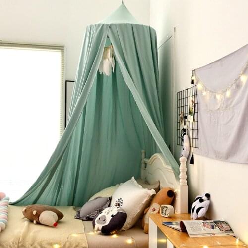 INS Nordic Solid Color Dome Mosquito Net ChildrenS Room Ceiling Game Tent Bedroom Bedside Princess Decoration Mosquito Net
