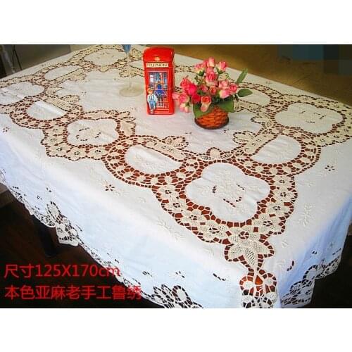 Classic tapes, handmade embroidery, embroidered tablecloth, hand lace and cover cloth