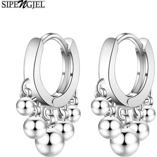 Tiny Trendy Silver plating Round Drop Earrings Luxury Personality Gold Hoop Earrings For Women Fashion Korean Jewelry 2020