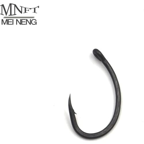 MNFT 20Pcs/Lot High Carbon Tteel Non-stick Coating Carp Hook Yn Fishing Eyed Matte Black Barbed Hooks For Carp Fishing