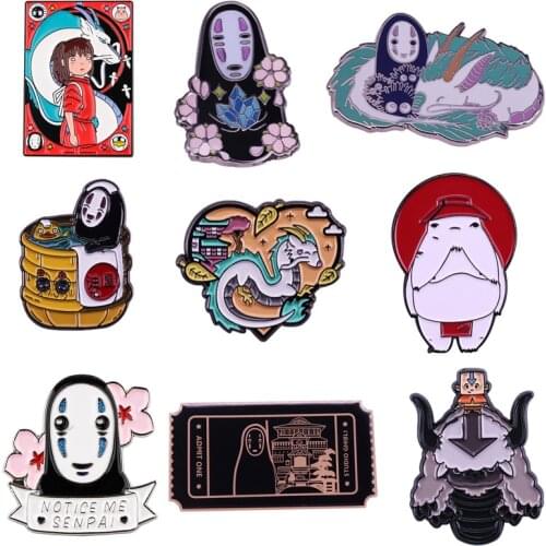 BG080 Cartoon Enamel Pins and Brooches for Lapel Pin Backpack Bags Badge Anime Fans Decor 1PCS