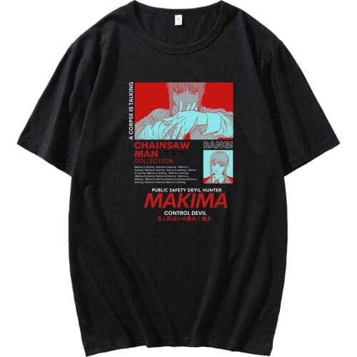 Men Chainsaw Man Warrior Denji T Shirt Manga Cotton Short Sleeve O Neck Tee Shirt Unique T-Shirts men Street Harajuku men tshirt