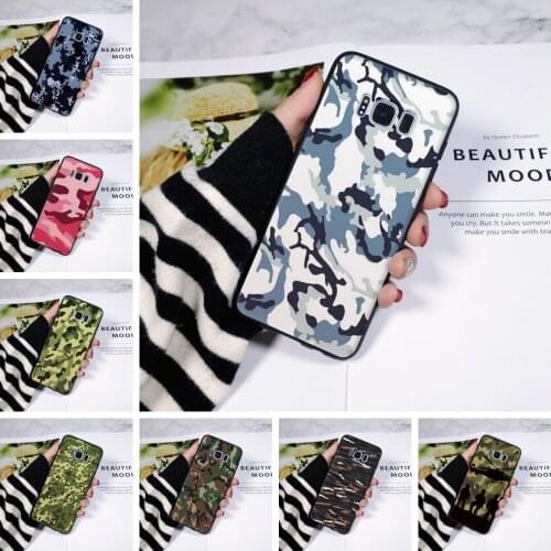 Soft Phone Case Silicone For Samsung Galaxy Note 4 5 8 9 Black Camo Army Back Cover For Samsung Galaxy S8 S9 Plus S5 S6 S7 Edge
