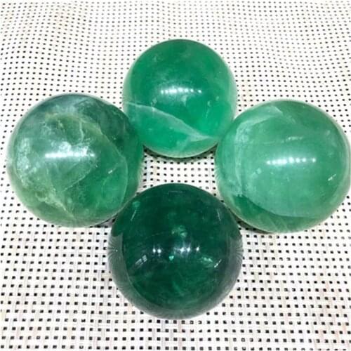 Natural Polished Green Fluorite Ball Carved Crystals Healing Stones For Sale