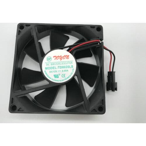 New td8020ls DC12V 0.08A 80 * 20MM silent 8cm refrigerator water dispenser fan