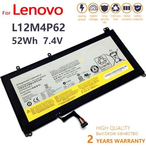Genuine Lenovo IdeaPad U430 U430p U530 L12L4P62 7.4V 52Wh Original L12M4P62 7100mAh Laptop battery