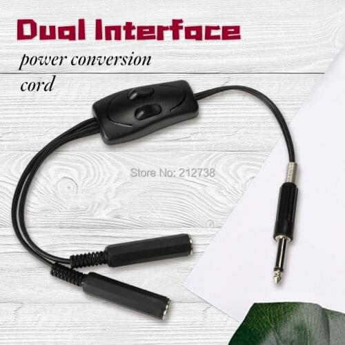 Original Tattoo Clip Cord dual interface Top Grade Wire Cord 2 in 1 for Machine Gun Power Supply-C5