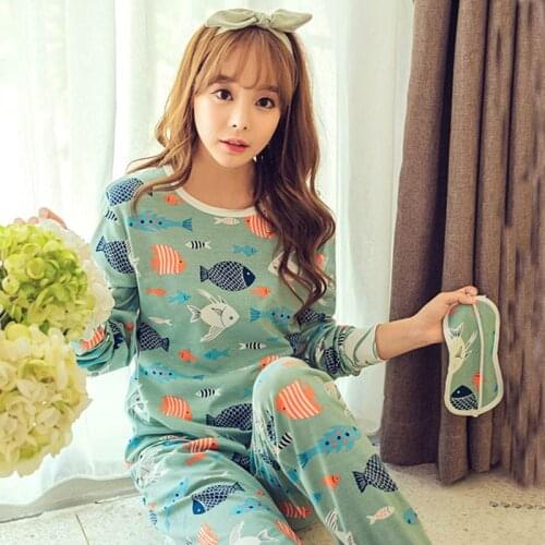 New hot 2017 Spring Autumn Goggles Pijama Womens Pajama Sets Women Pajamas Pajamas girls overnight women Plus size 2XL Pyjama