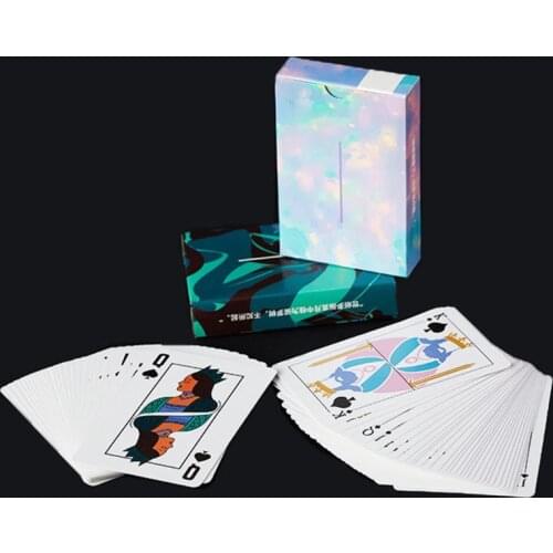 Simple Style Playing Cards Newest Fluid Flower Cut Poker Family Party Board Game