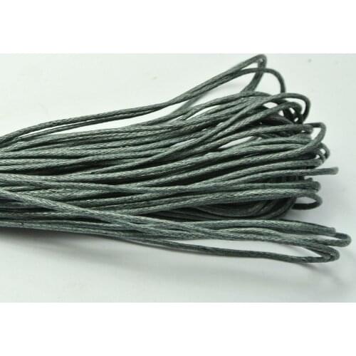 100 Meters Grey Waxed Cotton Beading Cord 1mm for Bracelet Necklace