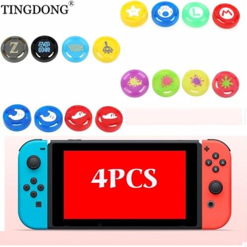 Silicone Thumb Stick Grip Caps Analog Joystick Cover Case For Zelda Mario Nintend Switch NS JoyCon Controllers Joy-Con Joypad