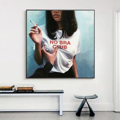 Modern No Bar Club Girl Canvas Paintings On the Wall Art Posters And Prints Abstract Bad Girls WaLL Pictures For Living Room
