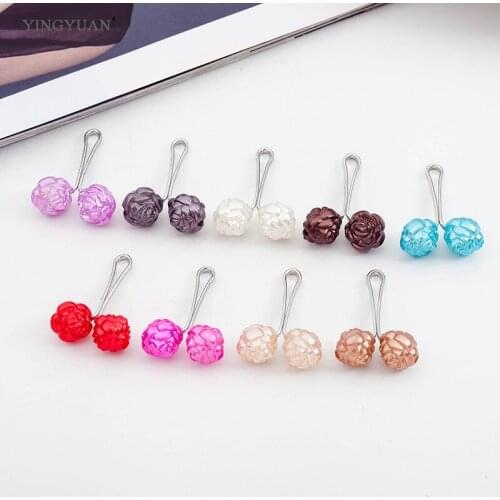 SP44 Fashion rose muslim hijab headwear pins Smooth