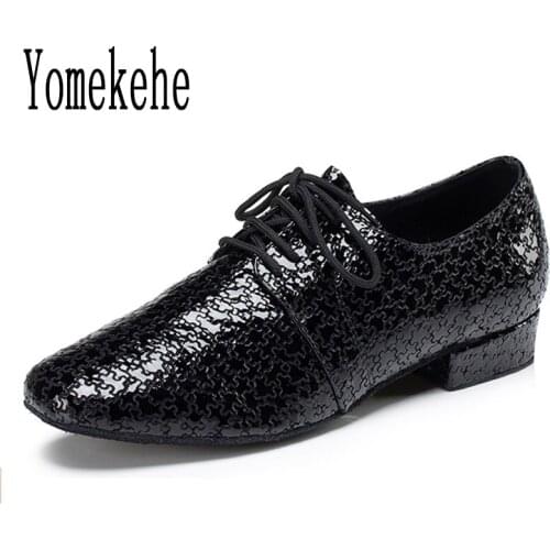 Men Ballroom Latin Dance Shoes New Professional Boy Adult Modern Salsa Tango Dancing Shoes Genuine Leather Soft Sole Hot Selling