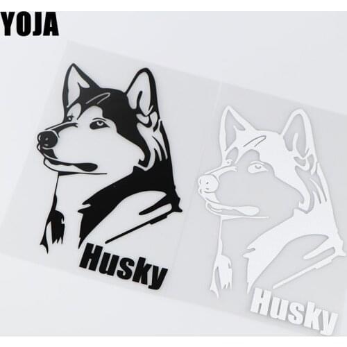 YOJA 12.8X18.6CM HUSKY Pet Dog Animal Car Sticke Decal Funny Auto Accessories ZT4-0214