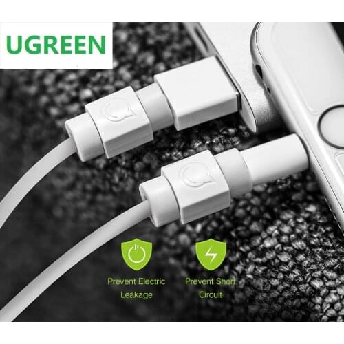Ugreen Cable Protector for Original iPhone Cable Charger USB Cable Winder for iPhone 8 6 7 Mobile Phone Cable Holder 6pcs/Pack