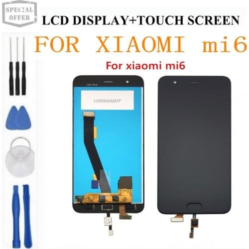 For Xiaomi Mi6 LCD Display + Touch Screen 100% New FHD 5.15" Digitizer Assembly Replacement For Xiaomi MI 6 M6 Mobile Phone