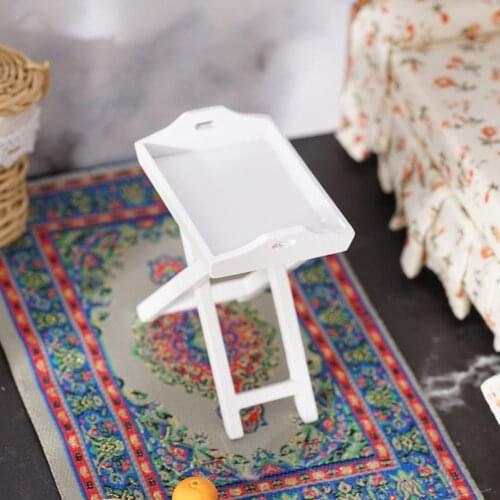 1:12dollhouse Doll House/ob11/mini Decorative Dining Room Shelf] Pallet Rack Furniture [white M3J9