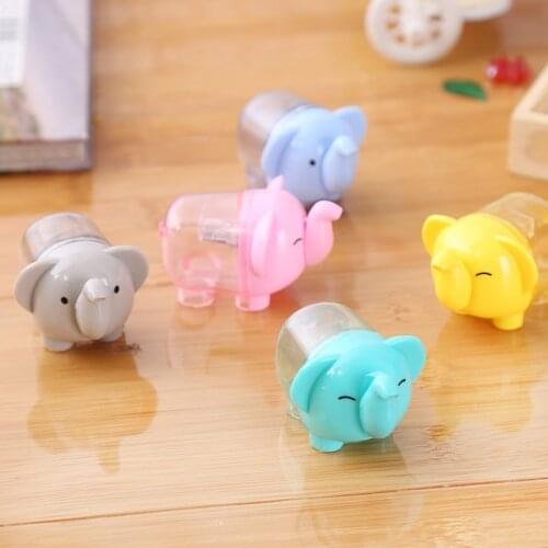 Ellen Brook 1 Pcs Creative Kawaii Cartoon Elephant Pencil Sharpener School Office Supply Stationery Gift For Kid C26