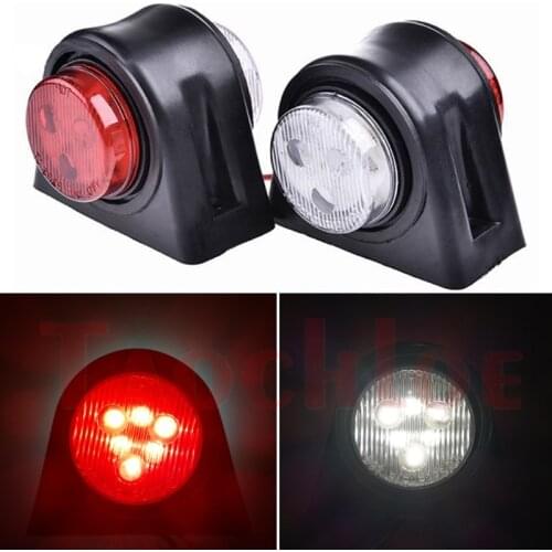 2Pcs LED Parking Position Light Trailer Truck Tricycle Side Marker Lights 12V 24V Clearance Lamps Red White