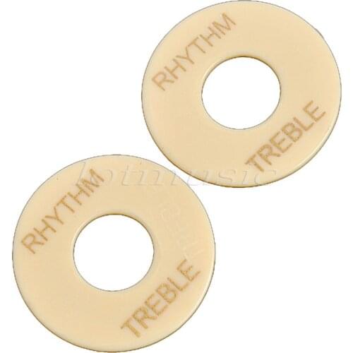 2Pcs Guitar Pickup Selector Plate Cream Plastic For Electric Guitar Replacement