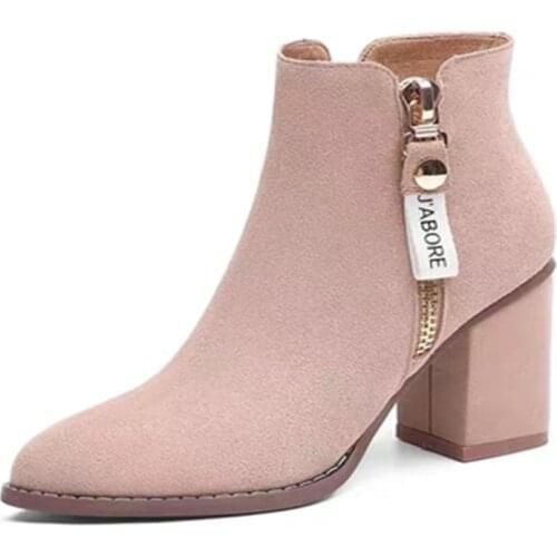 2020 Women Ankle Boots Martin High Heels Platform Sexy Ladies Pumps Shoes Zapatos De Mujer Plus Size 9 10