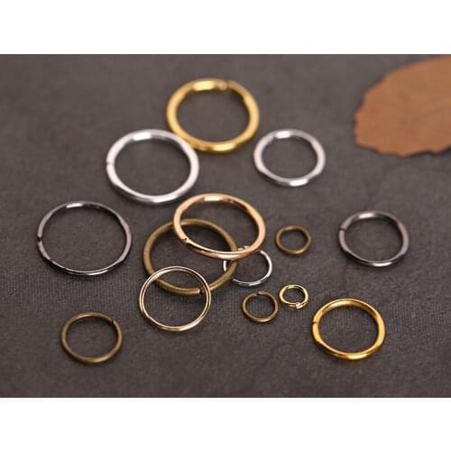 2700pcs 0.7* 4mm bronze Silver Black Gold Circle O Ring Connection Alloy Metal Shoes Bags Belt Buckles DIY clothing Accessorie