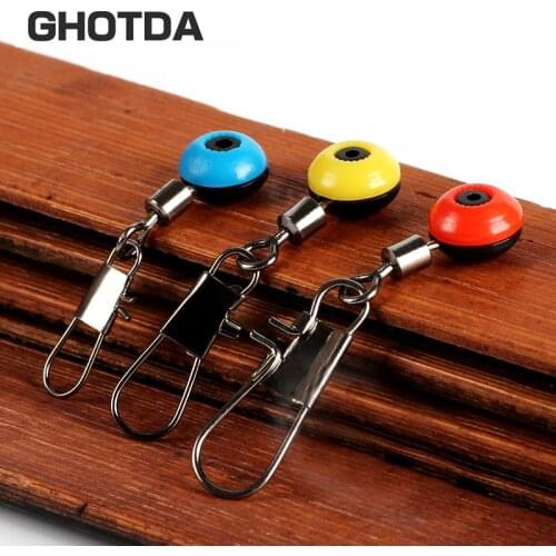 50PCS Space Beans Pole Floating Seat connector ocean boat fishing swivel safety