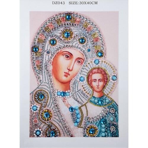 Special Shaped 5d Diy Diamond Painting ,Wall decoration Needlework,New,Diamond Embroidery Cross Stitch Virgin and Child Religion
