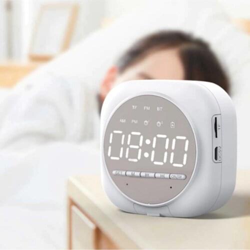 Ally Q12 Bluetooth Speaker Fm Radio Digital Table Clock Alarm Wake Up
