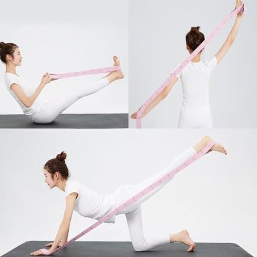 Yoga Pull Strap Belt Elastic Latin Dance Stretching Band Loop Yoga Pilates Gym Fitness Exercise Resistance Bands M5TC