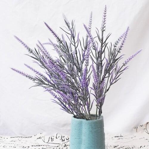 Artificial 7 Forks Romantic Lavender Flowers Bouquet Home Wedding Table Party Decorations