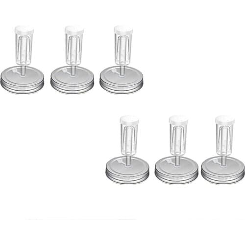 Wide Mouth Tank Fermentation Kit, 6-Piece Fermentation Tank Cover and 6-Piece Fermentation Airlock Fermentation Kit