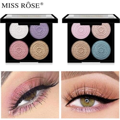 NEW 4 Color Eye Shadow Palette Shimmering Pearly Matte Glitter Eye Shadow Waterproof Long-lasting Not Blooming Cosmetic TSLM2