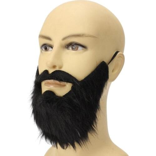New Elasticated Halloween Party Prom Props 1 Pcs Fake Black Beard False Moustache