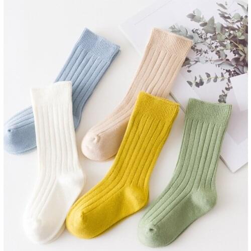 Autumn winter baby boy girl socks cotton soft socks Newborn Toddler girls warm knitting solid color boys baby socks