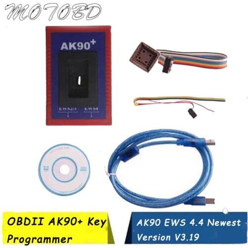 New Latest V3.19 AK90 Key Programmer AK90+ for All BM EWS From 1995-2005 OBD2 Copy Car Keys with Free Shipping